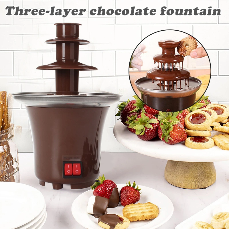 Mini 3 Tiers Chocolate Fondue Fountain Easy To Assemble Perfect For
