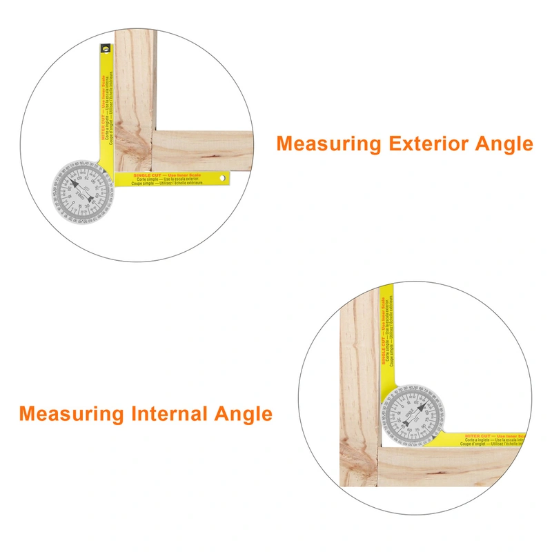 Miter Saw Protractor Aluminum Protractor Angle Finder Precision LaserInside Outside Miter Angle