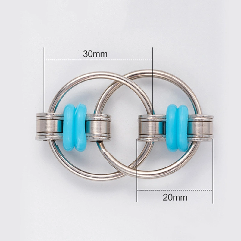 Fidget Toy 5 PCS Metal Flipping Chain Fidget Finger Toy Reduce Anxiety