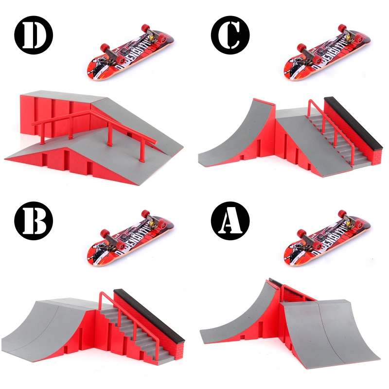 Finger Skateboard Park Ramp Toys Kit With A Finger Skateboard Multiple