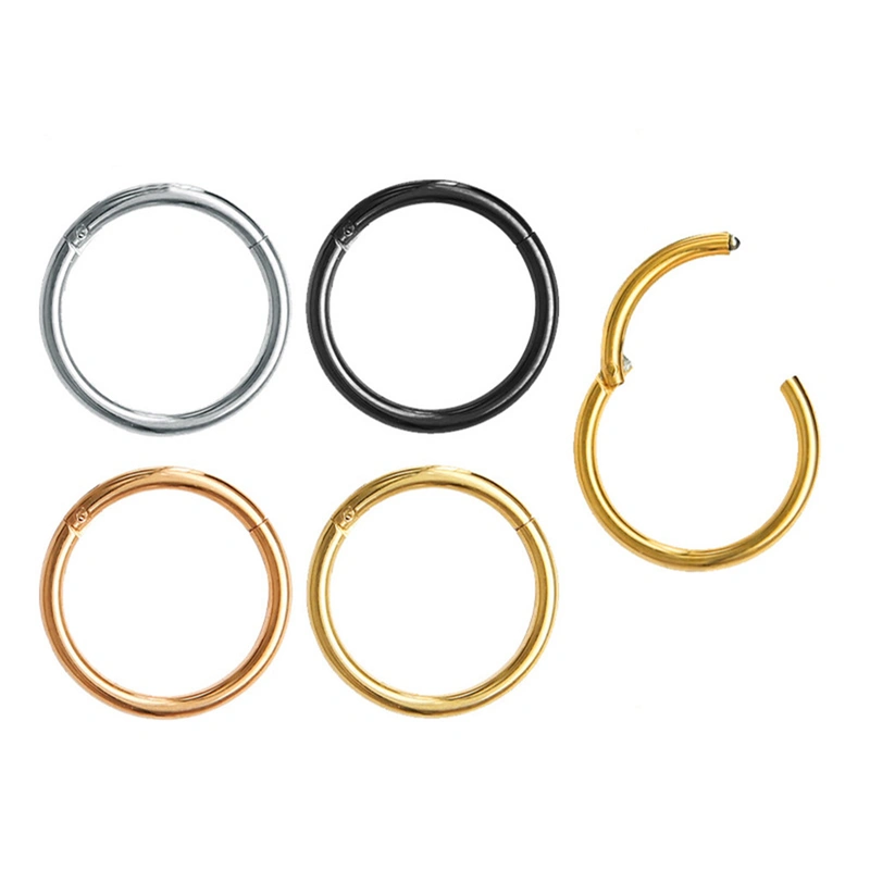 Stainless Steel Nose Rings Fashion Plated Metal Nose Rings Simple Women