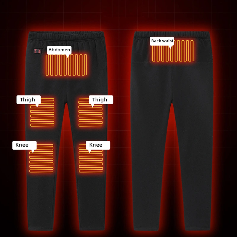 Electric Heating Thermal Underwear Set USB Charging Heated Top And