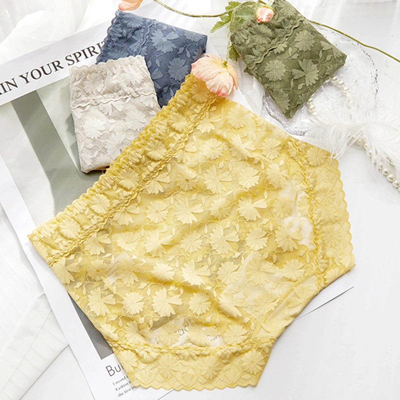 Lace Panties Women's Sense Girls Silk Crotch Large Size Light