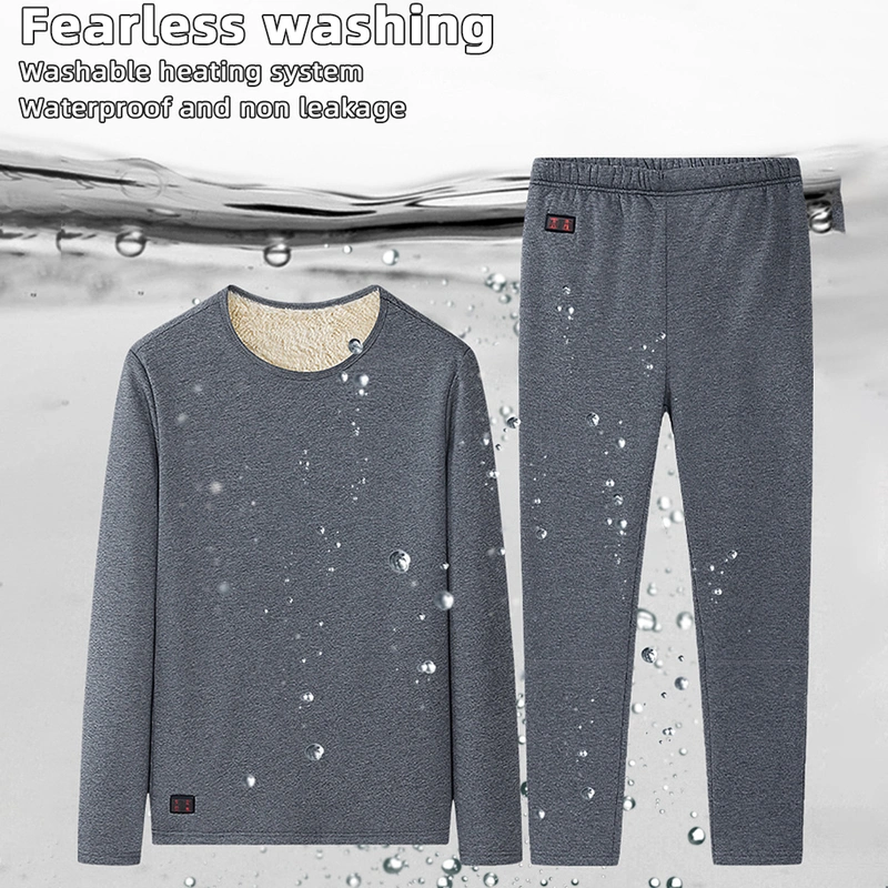 Electric Heating Thermal Underwear Set USB Charging Heated Top And