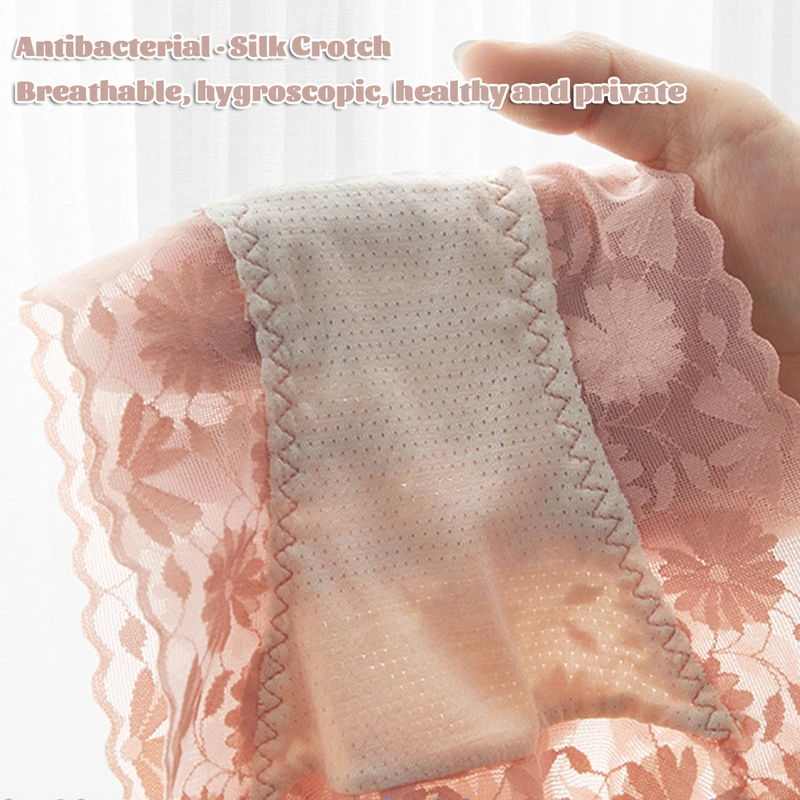 Lace Panties Women's Sense Girls Silk Crotch Large Size Light