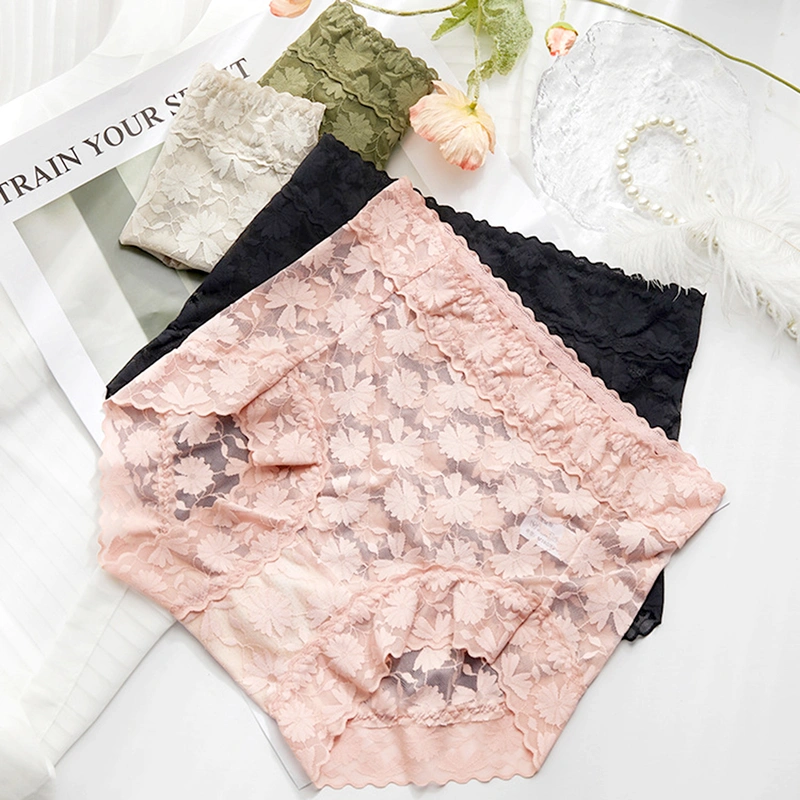 Lace Panties Women's Sense Girls Silk Crotch Large Size Light