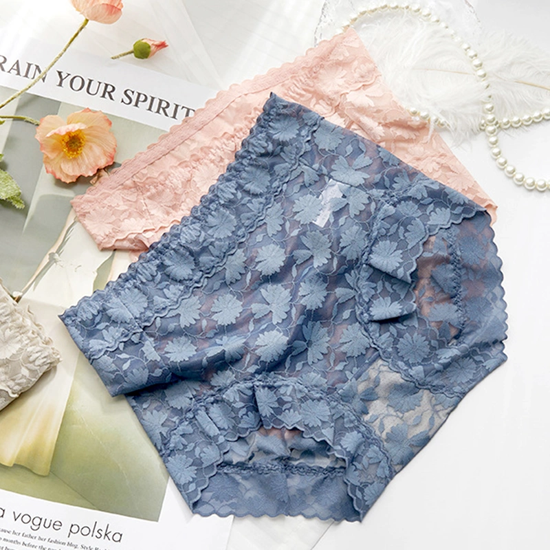 Lace Panties Women's Sense Girls Silk Crotch Large Size Light