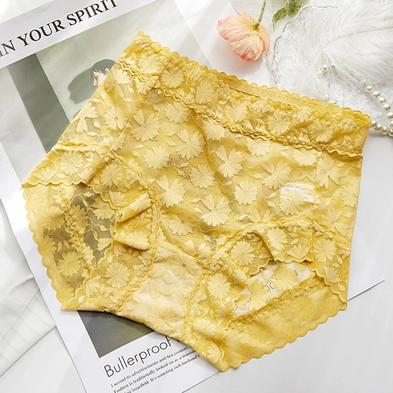 Lace Panties Women's Sense Girls Silk Crotch Large Size Light