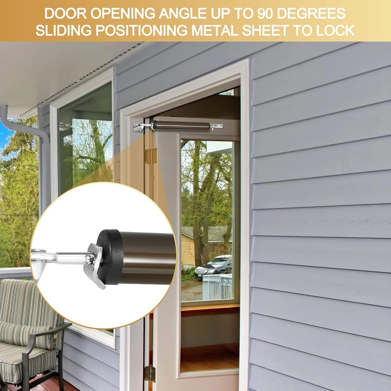 Guo Medium Duty Screen Door Closers Kit, Adjustable Pneumatic Storm Door Closer for Medium and