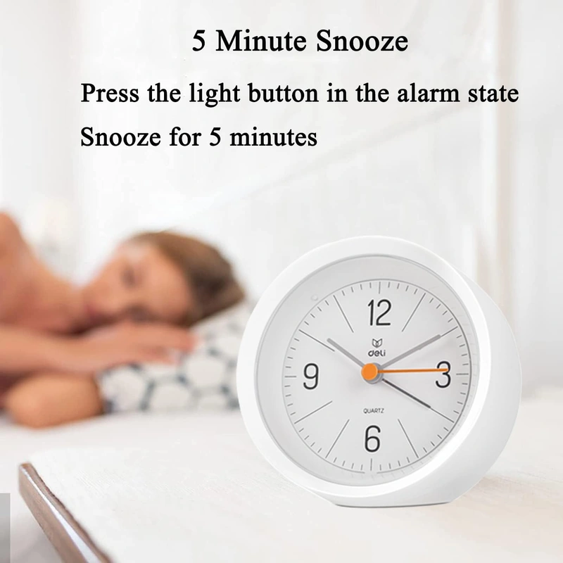 ZCtron Analog Clock,3.74in Clock in Battery Operated,Alarm Clock with