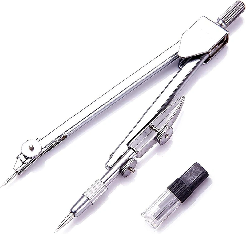 Guo Geometry School Set,with Quality Compass, Drawing Compass,Protractor, Set Squares,Triangle