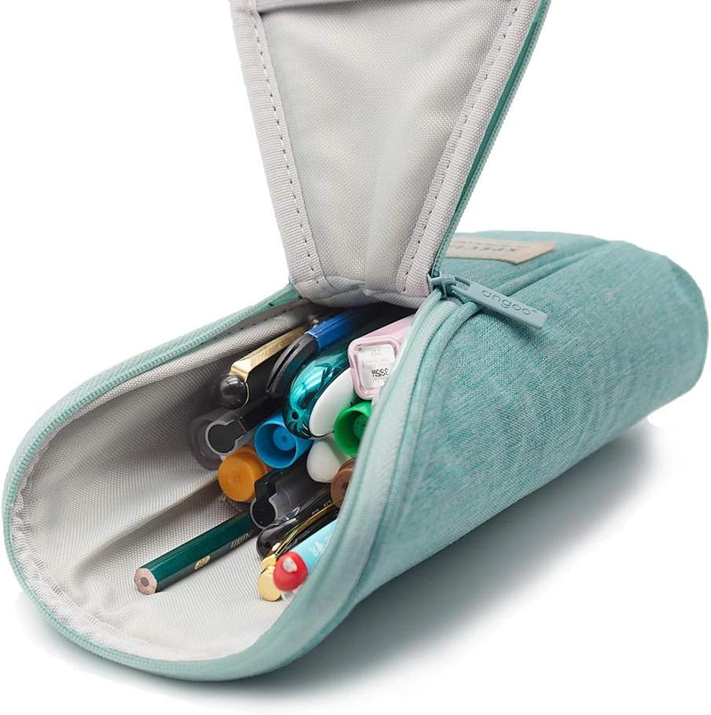 Guo Stand Up Pencil Case Canvas Standing Pencil Holder Pencil Pouch Pen