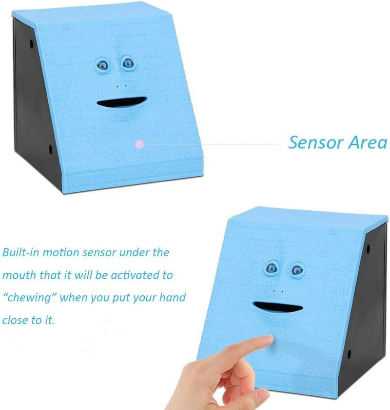 Guo Novelty Face Bank Coin Eating Savings Bank Kids Money Saving