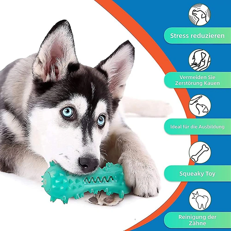 ZCtron Toothbrush Dog Chew Toy,Brushing Bone For Dog Teeth,Brushing