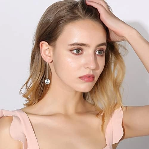 Guo Disco Ball Earrings Silver Mirror Ball Earrings 60's or 70's Dance