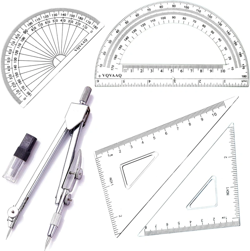 Guo Geometry School Set,with Quality Compass, Drawing Compass