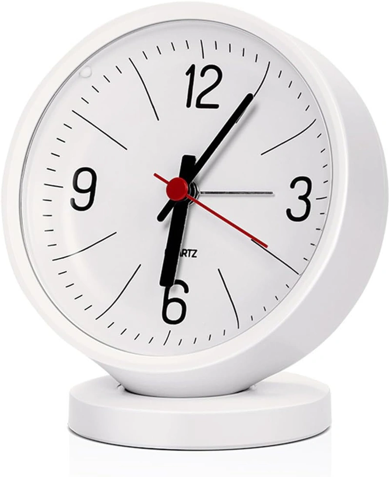 ZCtron Analog Clock, Small Clock in Battery Operated,Alarm Clock with