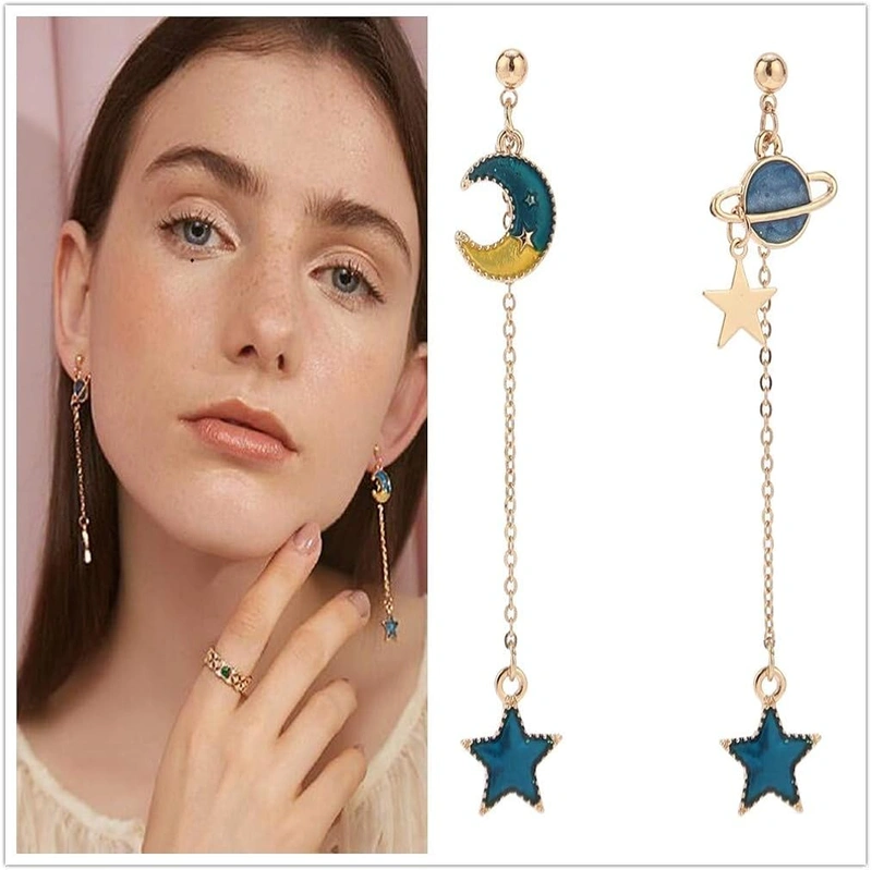 Moon star planet earrings Clearance