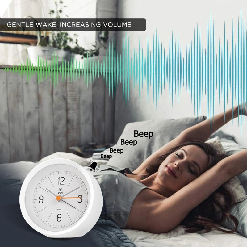 ZCtron Analog Clock,3.74in Clock in Battery Operated,Alarm Clock with