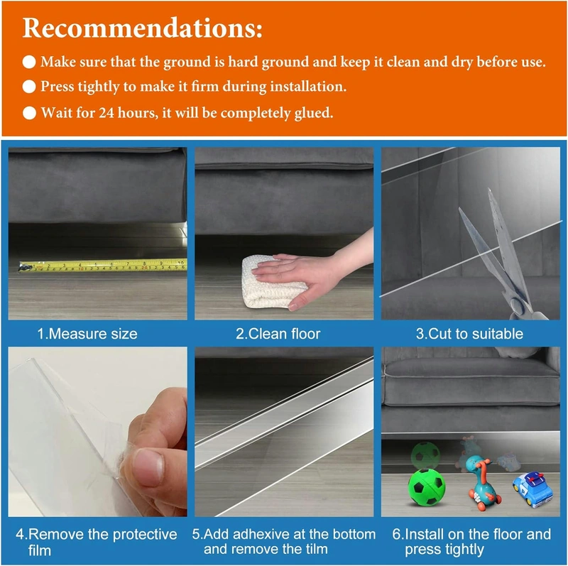 HZQ Under Bed Blocker for Pets Couch Blocker Under Couch Sofa