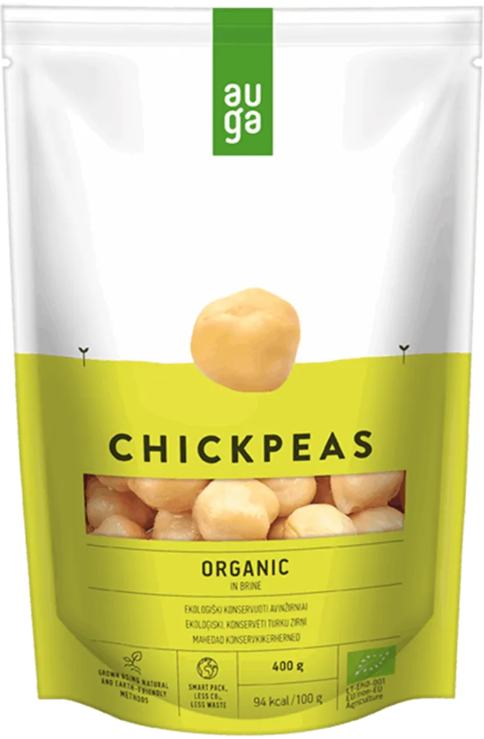 Auga Organic Chickpeas In Brine 400 Gr