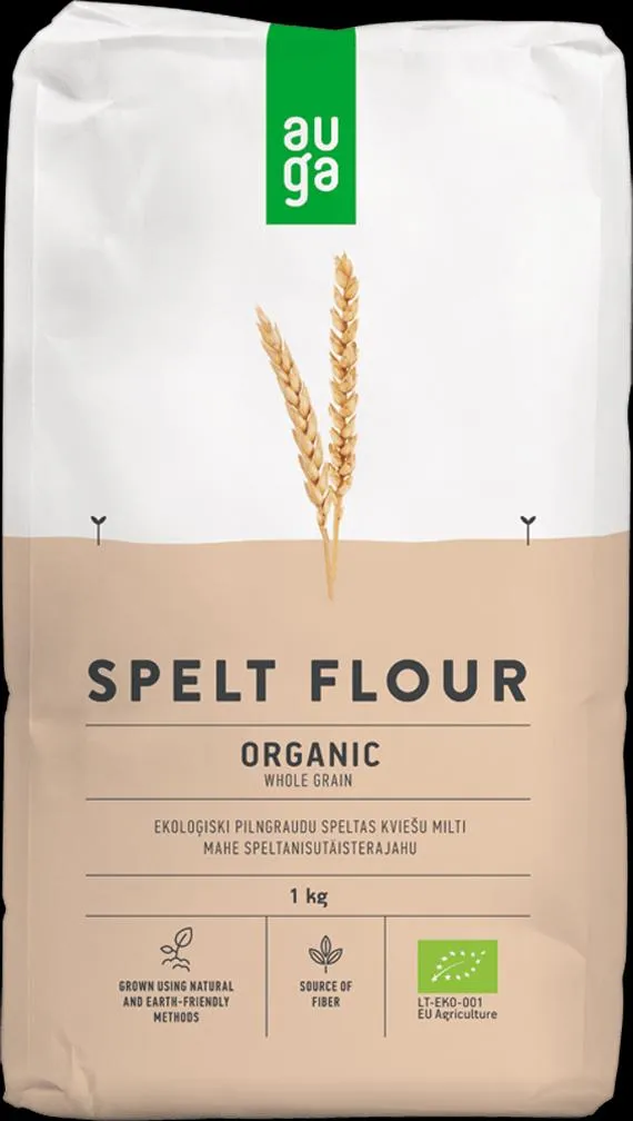 Auga Organic Whole Grain Spelt Flour 1 Kg