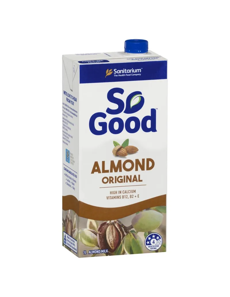 Sanitarium So Good Almond Milk Original Gluten Free 1 Liter x 12