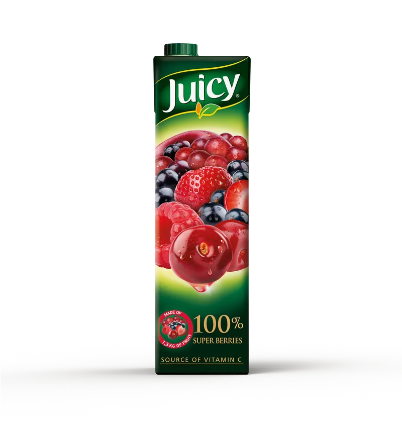 Juicy 100% Super Berries Juice 1 Lt