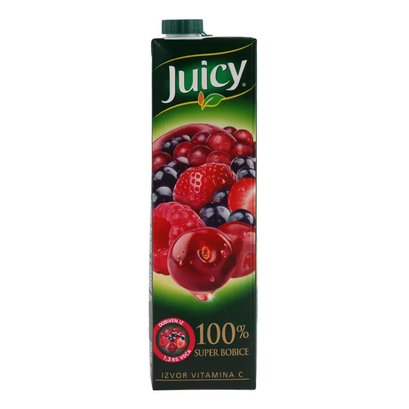 Juicy 100% Super Berries Juice 1 Lt