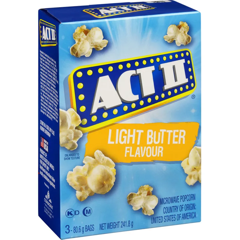 Act Ii Popcorn Butter Light 12 x 255 gr