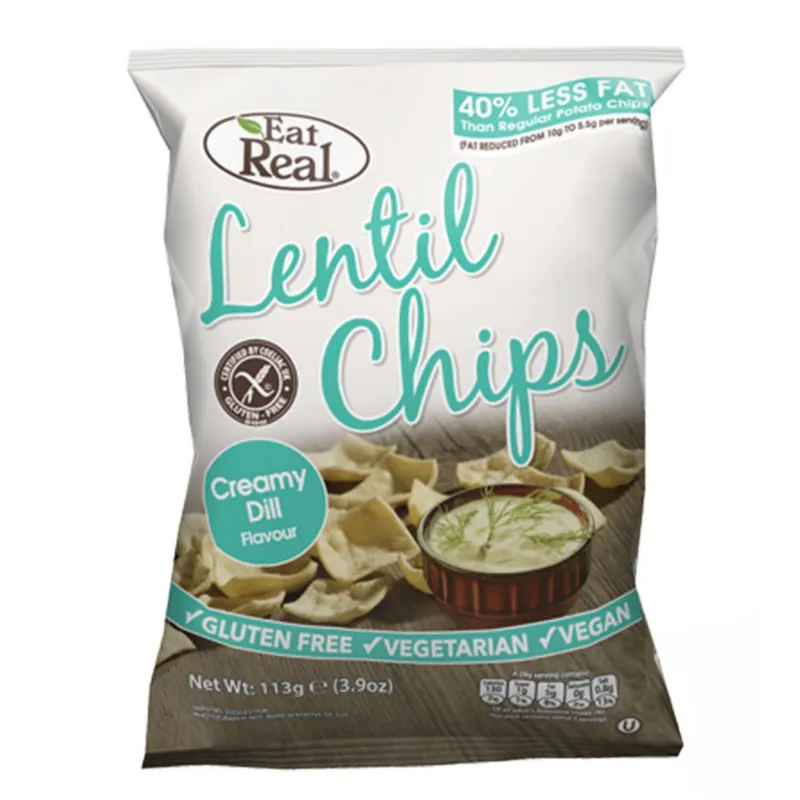 Eat Real Lentil Chips Creamy Dil 135 gr