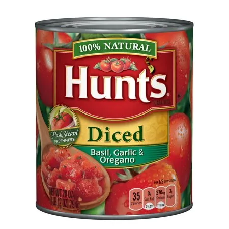 Hunts Diced Tomatoes  Basil Herb 795 Gr