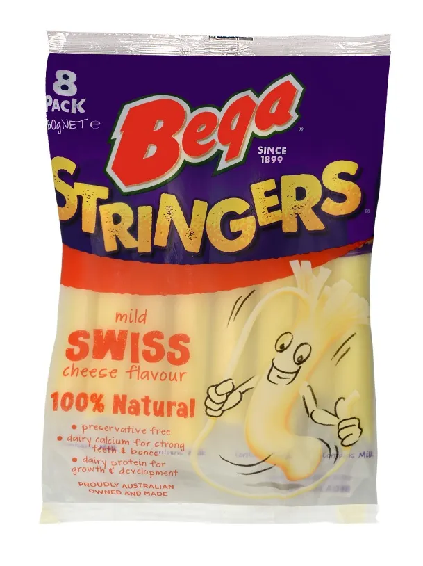 Bega Stringers Swiss Cheese 160 Gr