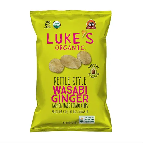 Lukes Kettle Wasabi Ginger Chips 113 gr