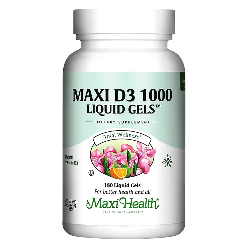 Maxi Health Vitamin D3 1000 Liquid Gel 180 Capsules Wholesale Tradeling