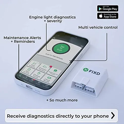 Fixd OBD2 Professional Bluetooth Scan Tool White ‎3.81 x 1.27 x 4.45cm