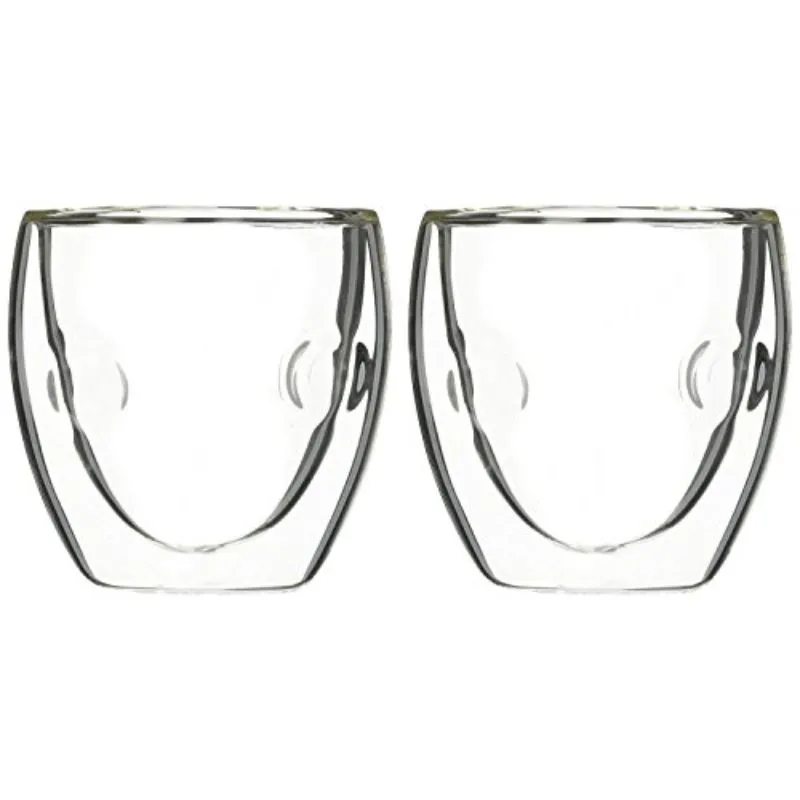 Ozeri Moderna Artisan Series Double Wall Beverage and Espresso Shot Glasses,... 