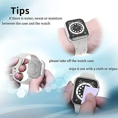 Ymhml Tempered Glass Screen Protector Cover for All Apple Watch Red and