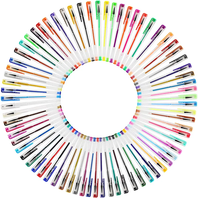 LIHAO 48 Coloring Gel Pens for Adult and Kids Coloring Books