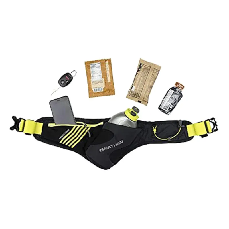 Nathan Peak Hydration Waist Pack With Storage Area And Run Flask Black