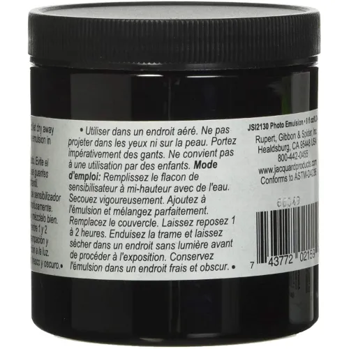 Jacquard Emulsion & Diazo Sensitizer Photo Emulsion Black 8oz ‎JSI2130