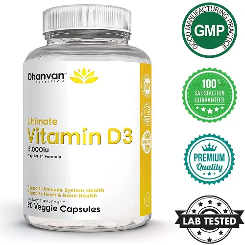Dhanvan Nutrition Ultimate Vitamin D3 5000iu High Potency Vitamin D For