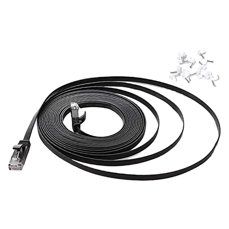 Jadaol High Speed Cat 6 Cable Black 25Ft Jacat625Ftba