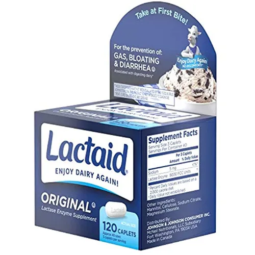 Lactaid Original Lactase Enzyme Supplement White Wholesale Tradeling