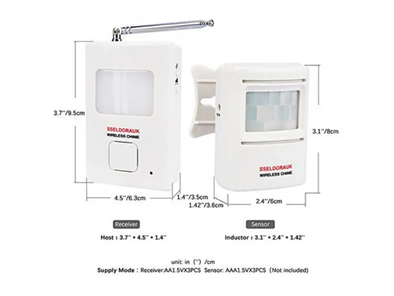 Sseldorauk Dog Barking Alarm Motion Detector Pir Wireless Human Body