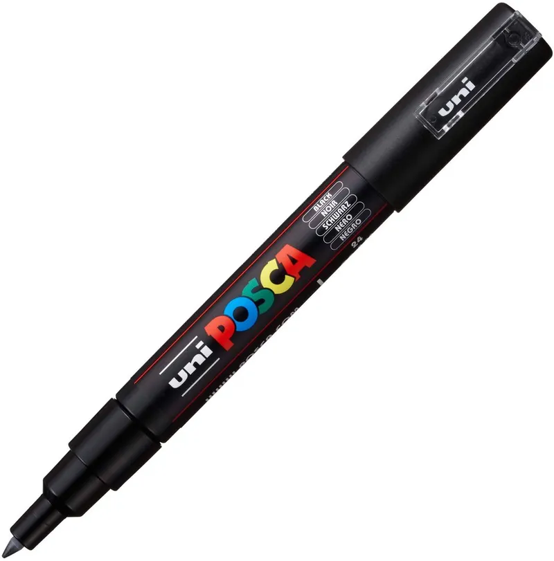 Uni Posca Extra Fine Marker, Black (PC1M.24)