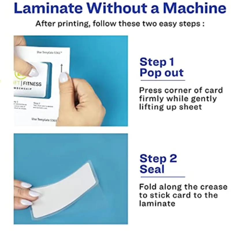 Avery Self Laminating Card Printable Badge Holder White ‎2 X 31/4inch