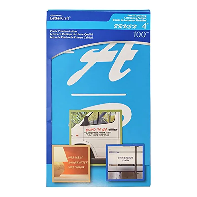 Westcott Letter Craft Lettering Stencil Transparent 4 Inch 15938