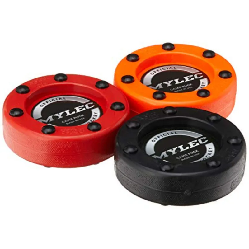 Mylec Roller Hockey Pucks Multicolor 3.3 Inch 3 Pieces Wholesale