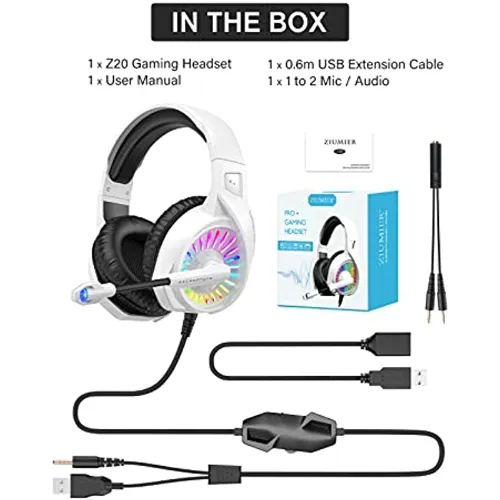 Ziumier Wired Over Ear Gaming Headphone 